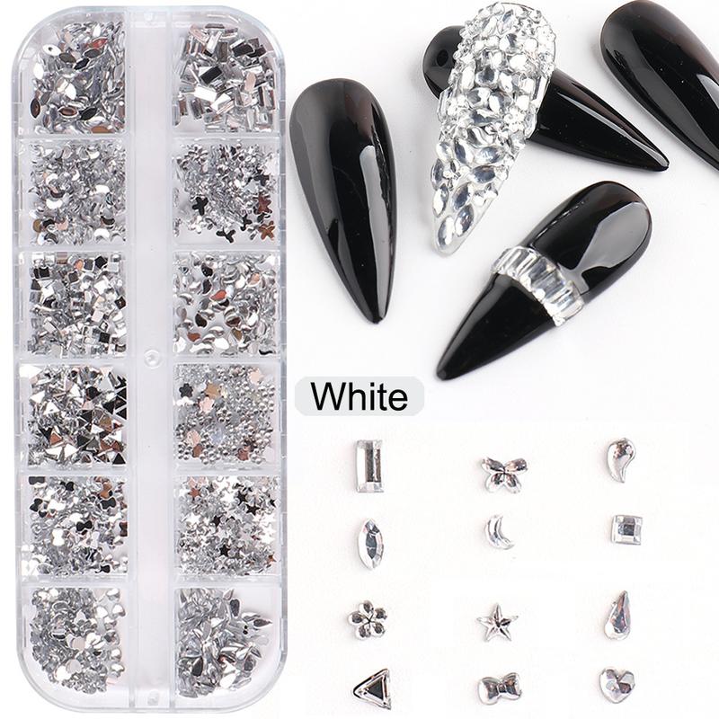 Product Introduction of Kim Cương Giả Móng Tay, Nhiều Màu Sắc, Để Trang Trí Móng Tay Nghệ Thuật, Lấp Lánh, Với Dụng Cụ Sắp Xếp Lưu Trữ, Dụng Cụ Làm Móng Nghệ Thuật Salon Tự Làm 0
