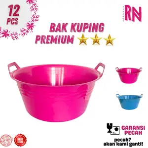 [ISI 12 PCS] BAK KUPING PREMIUM / BAK PLASTIK / BAK AIR ANTI PECAH / BAK GAGANG / BAK KUPING MURAH