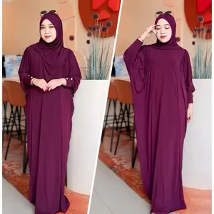 Dress Aurora – Gamis Jersey Premium Onset Hijab Instan, Busui Friendly & Nyaman Dipakai Seharian