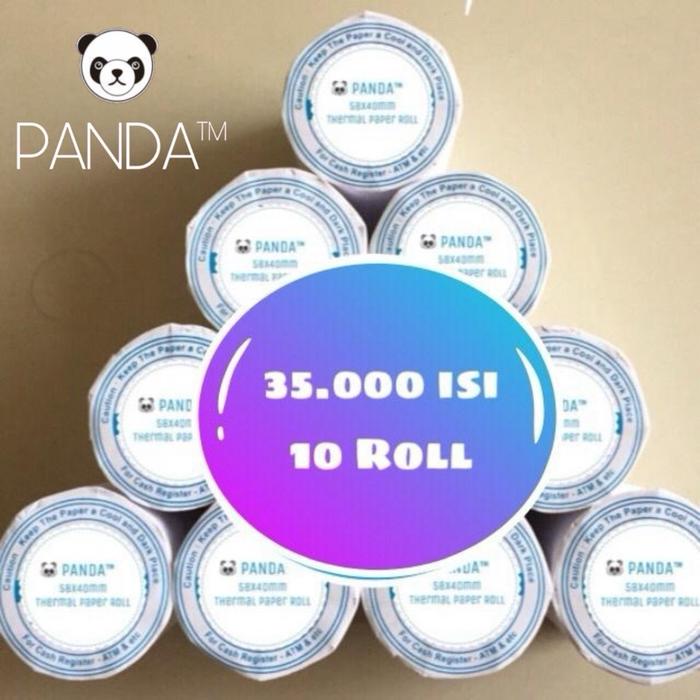 Gambar Kertas Kasir Struk Paper Roll 58x40mm Thermal POS Receipt Printer dari PANDA-TM Kota Administrasi Jakarta Barat Tokopedia