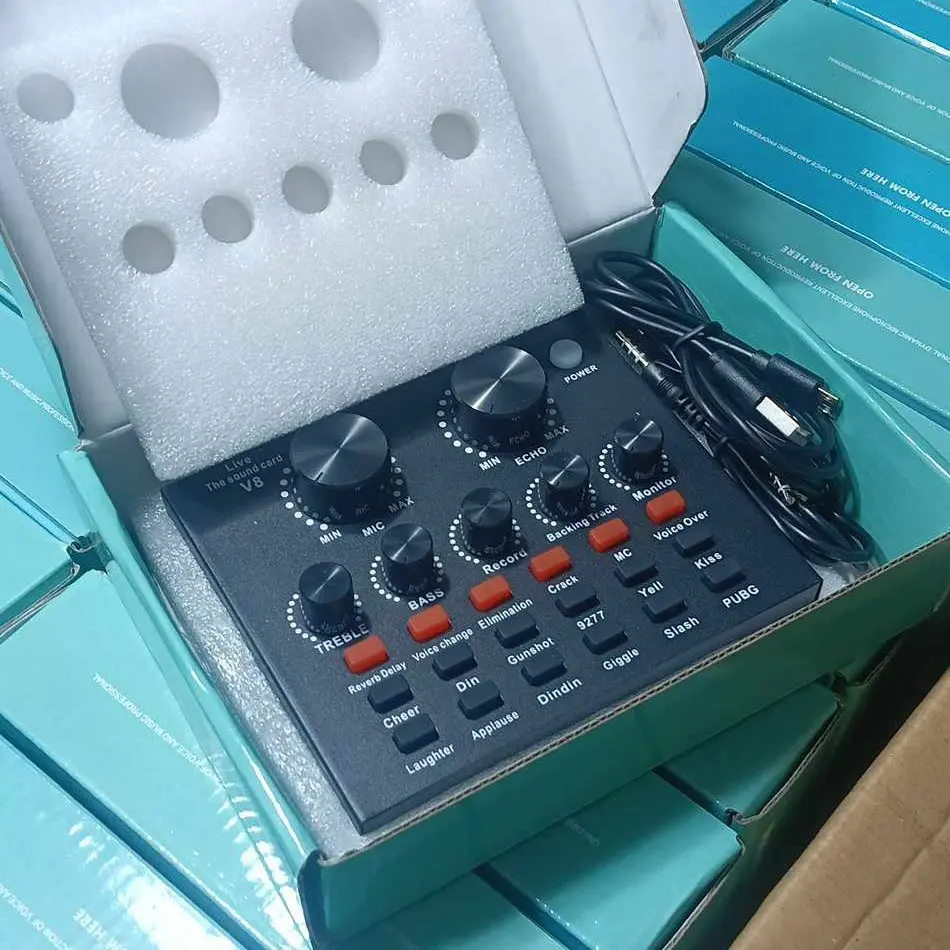 Premium Quality V8 Sound Card for Livestreaming and Home Recording