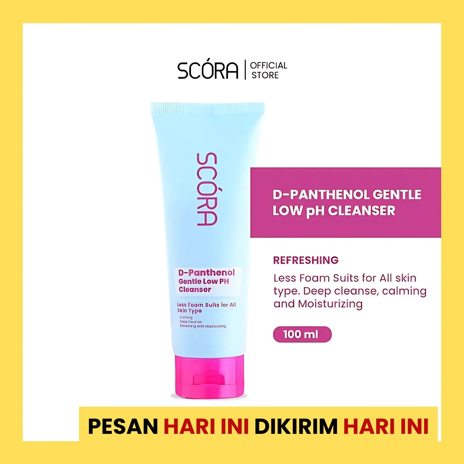 SCORA D-Panthenol Gentle Low pH Cleanser - Cleansing Muka dari Kotoran dengan Glycolic Hyaluronic