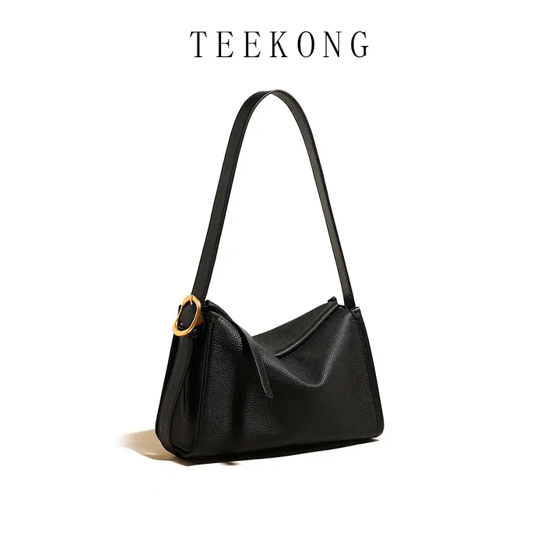 【Hot Selling】TEEKONG First layer vegetable tanned cowhide casual commuter bag handbag shoulder bag messenger bag