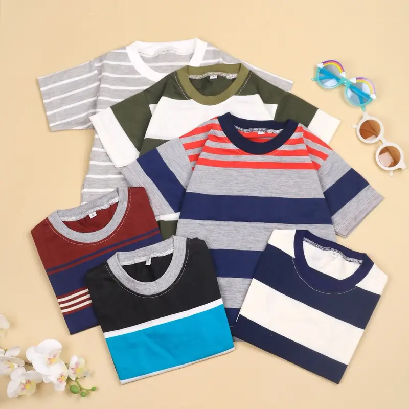 Paket 3 Kaos Anak Laki-Laki Usia 1-10 Tahun katun Baju 3