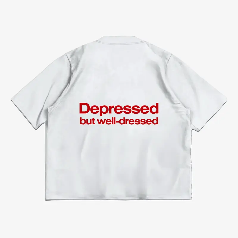 Aeternum Depressed White T-shirt Boxy Oversize Cotton Combed 24s Putih 1