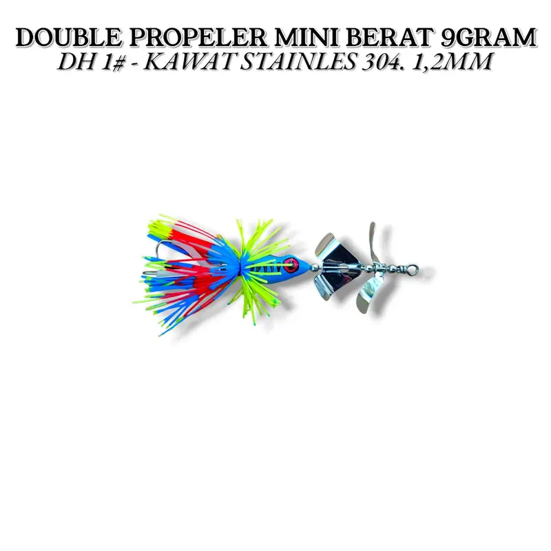 Umpan Casting Slater Double Propeler Mini Berat 9 Gram - Model Terbaru Ikan 2