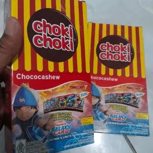 Choki Choki 1 Box Choki-choki BoBoiBoy sopan+ Card Kartu BoBoiBoy sopan Chococashew Halal