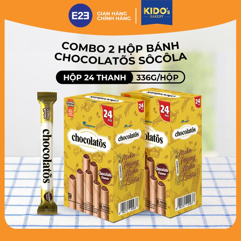 Combo 2 Hộp Bánh Cuộn Chocolatos - Vị Socola 336g/hộp x2 | E2E Thực Phẩm Đồ Ăn | Kido Group