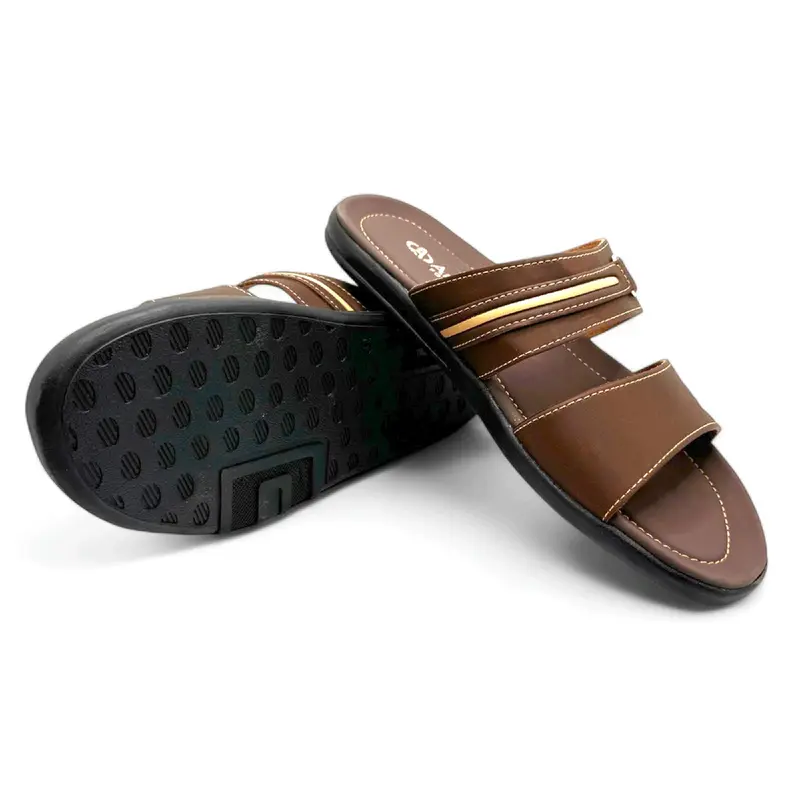 Arkens AL-04 Sandal Selop Kulit Premium Trendy Sol Tebal Dewasa Pria Terbaru Size 39-43 Untuk Santai Kasual Karet Sendal 5
