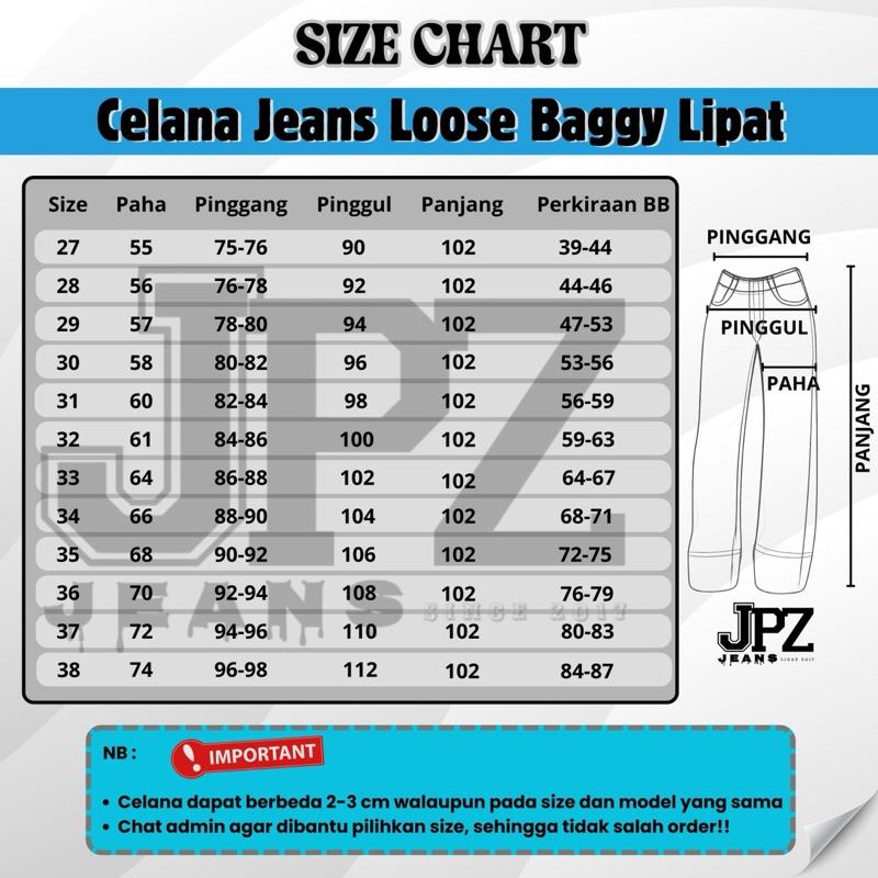 CELANA LOOSE JEANS BAGGY LIPAT FULL SPRAY PREMIUM MELAR stretchy