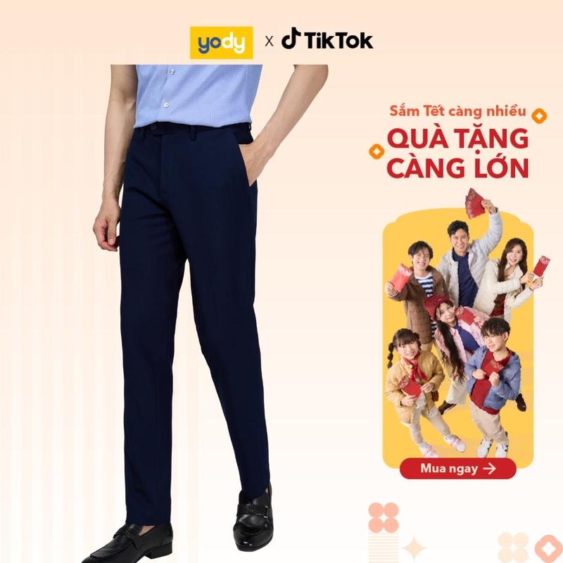  YODY Quần Âu Nam Công Sở Cao Cấp Giữ Form Ống Đứng Thoải Mái QAM3127 