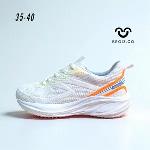 BROIZ.CO Brize Putih Orange Sepatu Sneakers Casual Sekolah Sport Wanita Laki-laki Sol Pylon Ringan dan Nyaman Size 35-40 Shoes Hitam Fashion Anak Motif