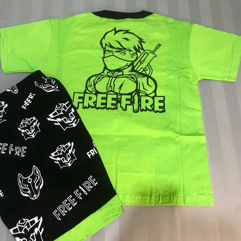 SETELAN KAOS ANAK KATUN COWOK TANGAN PENDEK CELANA PENDEK (WARNA RANDOM) Fashion 3