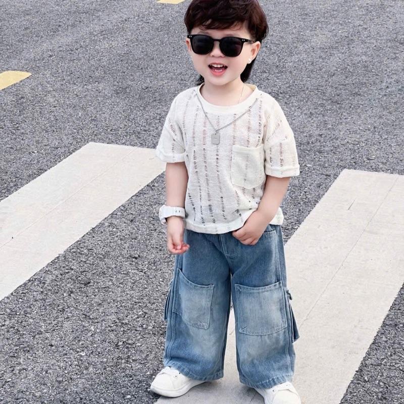 <ST> sét bò mềm phối áo lưới cotton mềm màu trắng 0