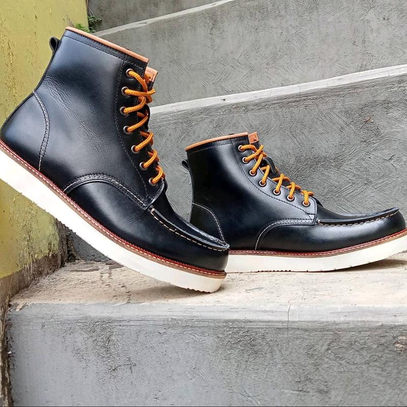sepatu boots model moctea sepatu boots model redwing sepatu boots kulit Pria Kerja 3
