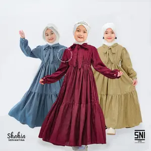 Shahia Servantina - Zayna Dress Katun Gamis Anak Perempuan Vol 2 Baju Muslim Panjang Syari Cewek