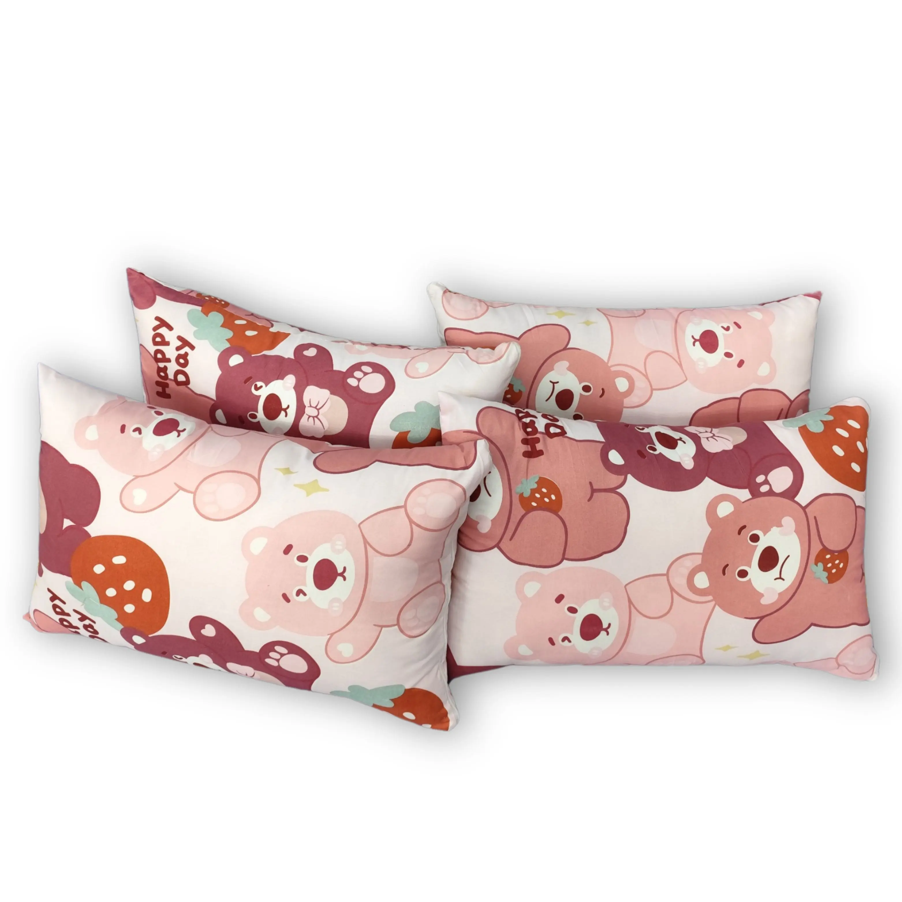 Ruột Gối Cao Cấp Combo 4 Lõi Hoạ Tiết Đáng Yêu 45x70cm Bông 3D Vải Cotton Poly Mềm Thoáng Khí Ruột Gối Chăn Lông dệt phẳng khăn trải giường & vỏ gối