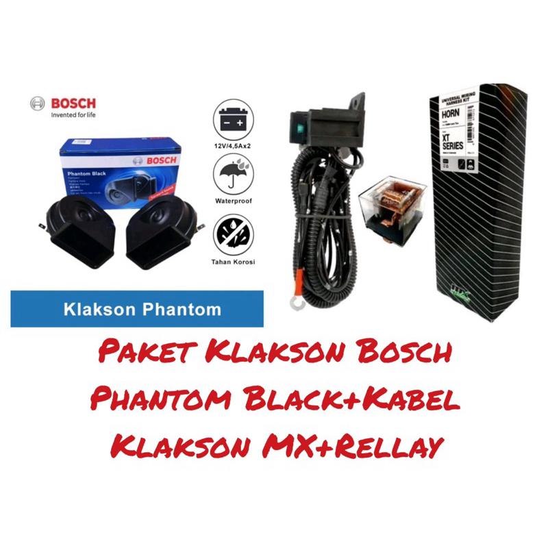 klakson Keong Bosch Phantom Black Fanfare Original Kelaksom Bosch asli Mobil Motor 12Volt - Klakson Only