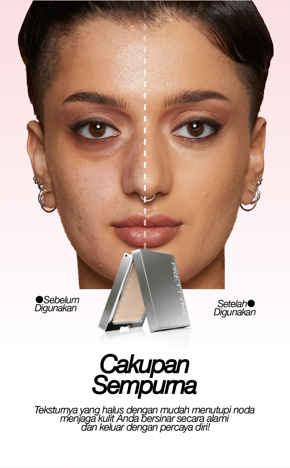 [BPOM] PRETTYME Two Way Cake | Matte foundition Bedak padat Smoothing powder Oil control powder | Anti noda Tahan keringat Fiksasi riasan tahan lama compact powder powder