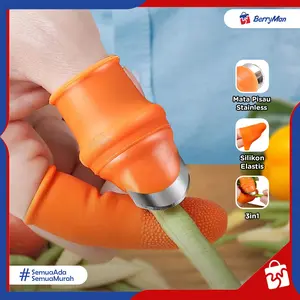 Sarung Jari Jempol Silikon - Cover Pisau Jempol Pemotong Sayur Buah Stainless Steel Kitchenware