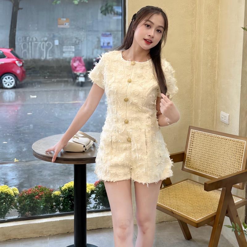  JUMPSUIT Dạ Cộc Tay. Đồ Liền Thân Thiết Kế Sang Chảnh Chuẩn Hàng L1  SUNFLOWER SHOP  