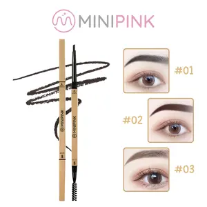 MINIPINK Eyebrow Waterproof Gold Geometry Arch Duo Double Head 2 in 1 Tahan Lama MP044