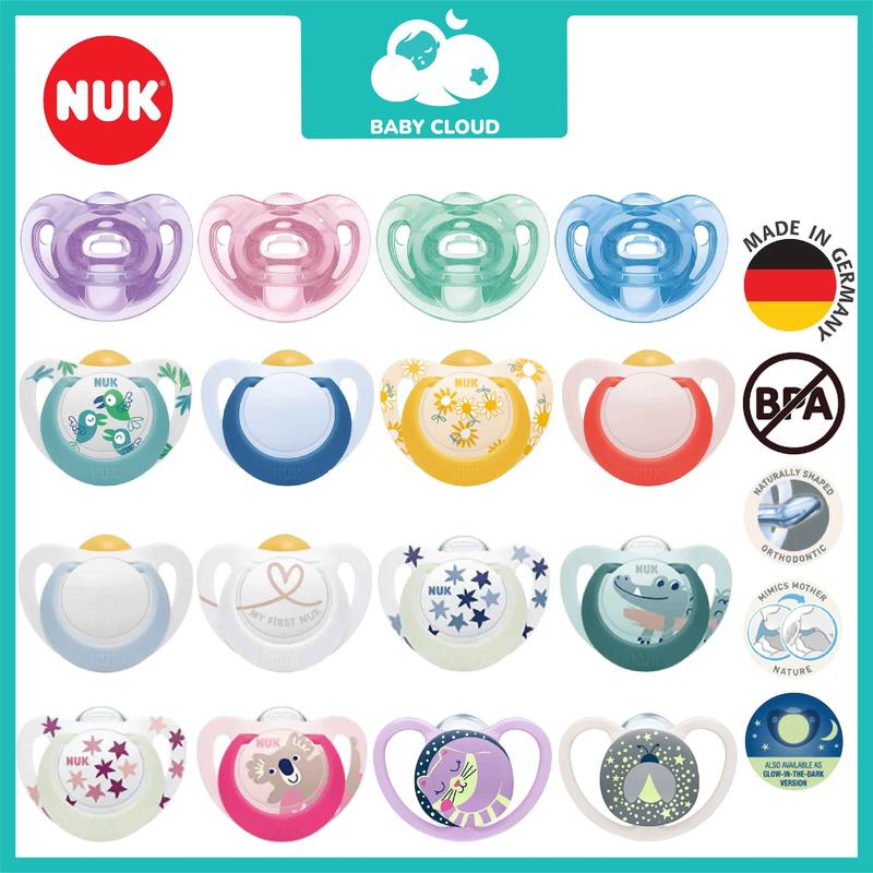Nuk Sensitive Silicone Pacifier | Star Latex Soother | Signature ...