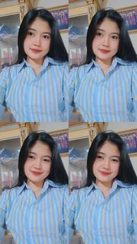 Product Review of Wispie Girl Boss Fitted Shirt | Kemeja kerja wanita fit garis stripe karet Lembut pink hijau biru from R**🩶 3