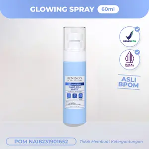 Bening's Glowing Spray Nano Cell White 60ml. BPOM NA18231901652 Mencerahkan & Memutihkan Kulit dengan Glutathione & Niacinamide