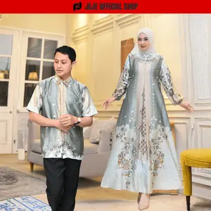 JEJE official shop Gamis & Kemeja Medina Kapelan Silk Premium Motif Baru Kekinian Mewah Elegan Bahan Silk Berkualitas Tinggi Desain Kekinian Cocok Untuk Acara Formal