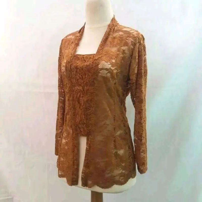 kebaya brokat modern // kebaya kutu baru termurah hitam burgundy 6