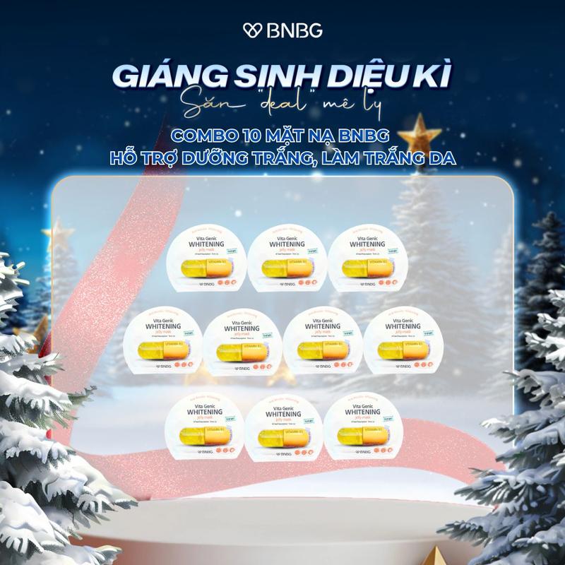 Live Combo 10 Mặt Nạ BNBG Hỗ Trợ Dưỡng Trắng Làm Sáng Da BNBG Vita Genic Whitening Jelly Mask 30mlx10