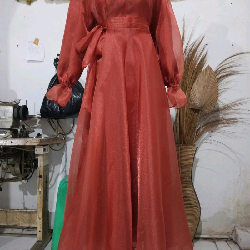 DRESS ORGANZA CRISTAL PREMIUM Gamis Seragam 8