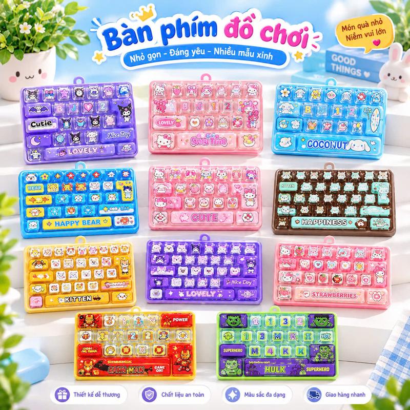 Bàn Phím Xả Stress 26 Phím Dễ Thương, Màu Sắc Tươi Sáng, Nét, Hình Hoạt Hình Cute - Quà Tặng Cho Bé