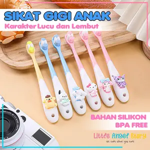 SIKAT GIGI BAYI ANAK Toothbrush Kids 1 tahun Karakter Silicon Lembut Bulu Halus
