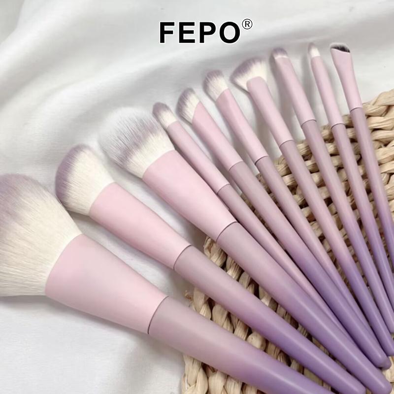 FEPO set 10 cọ trang điểm, bộ cọ makeup, dụng cụ tán kem nền, Cọ Che Khuyết Điểm, Phấn Mắt