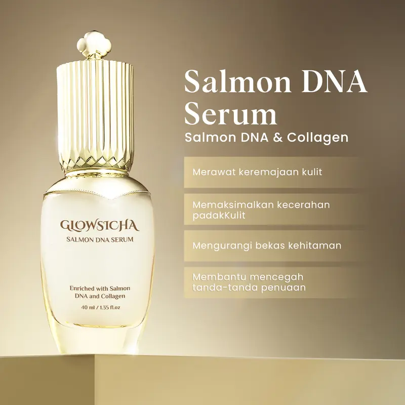Glowsicha - Salmon DNA Serum - Serum untuk merawat dan mencerahkan wajah Salmon DNA & Collagen 1