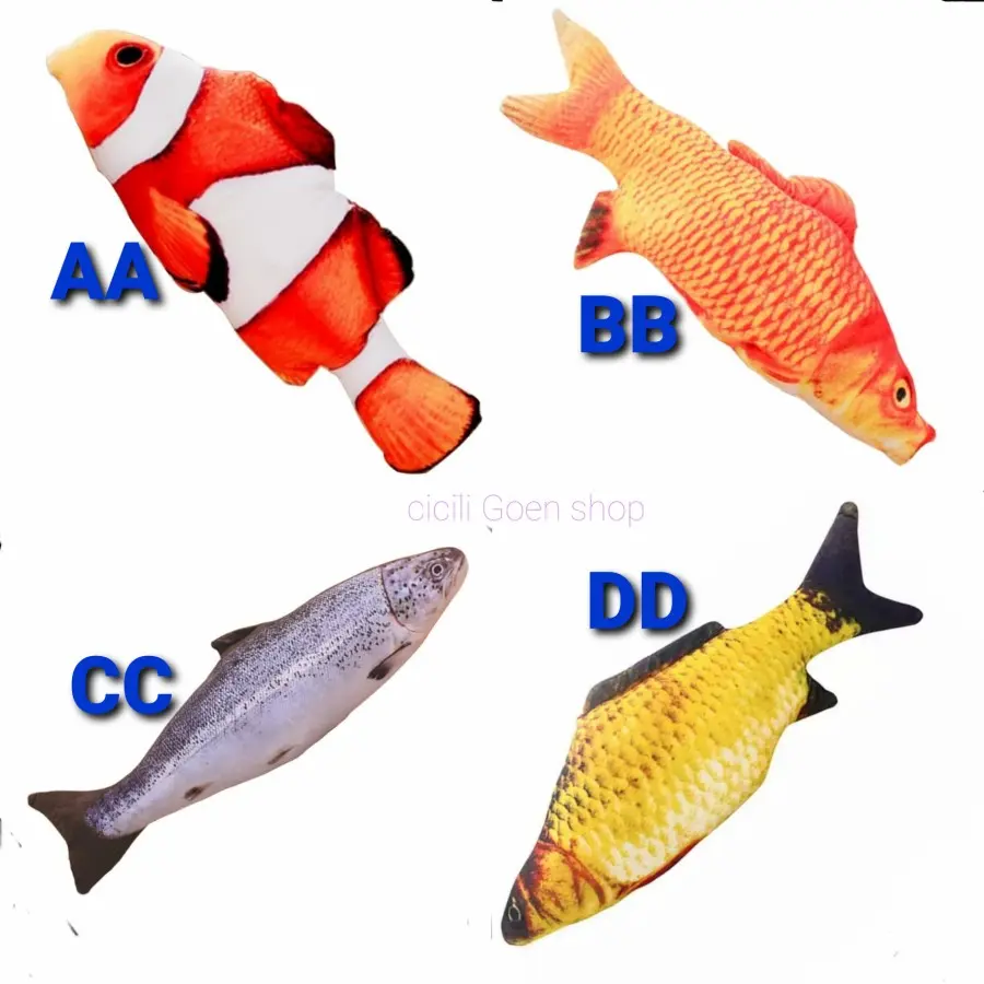 Boneka catnip bentuk ikan untuk kucing mainan cat pet anti stress