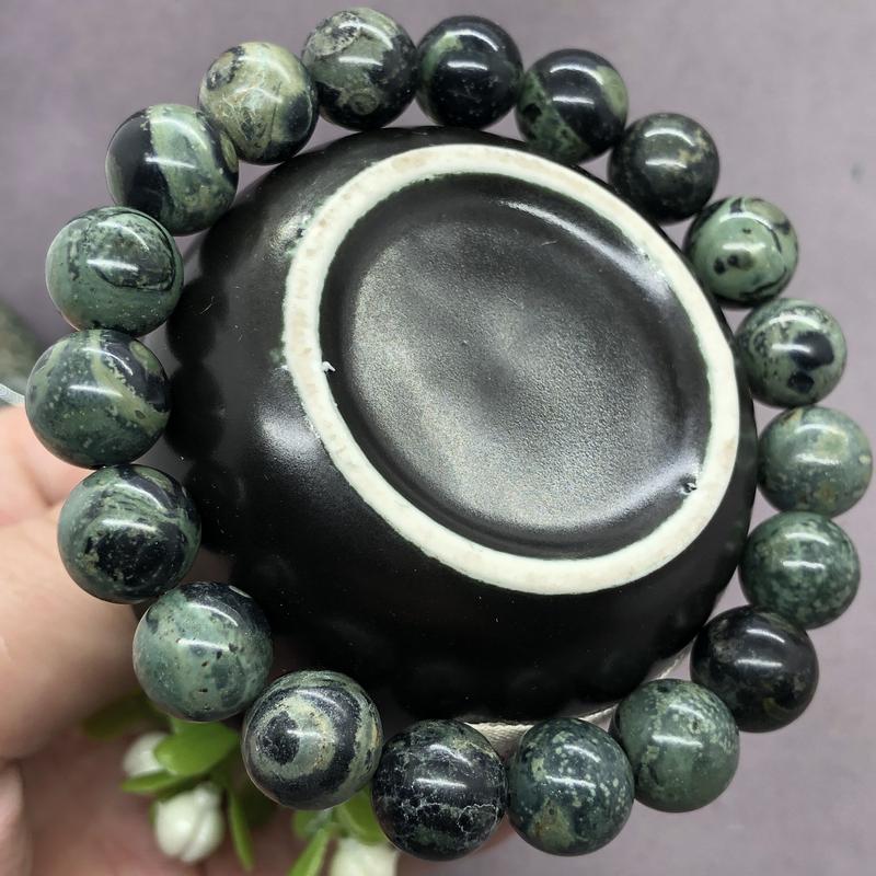 Product Introduction of Rhyolite Green Kambaba Beads Natural Stone Bracelet for Women and Men Gift 18