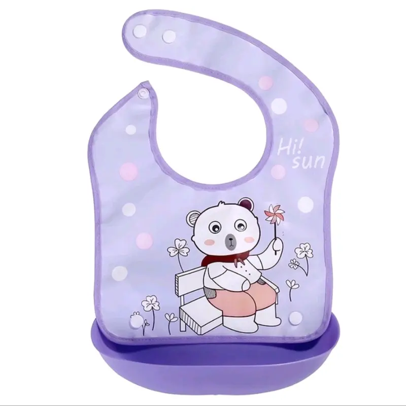 BIB/SLABBER Silikon waterproof/ Celemek makan bayi anti air 2