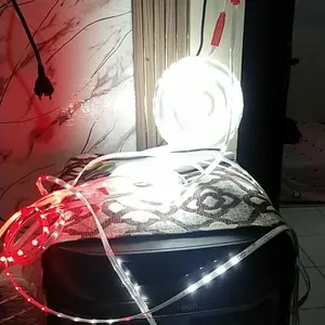 Lampu Hias LED Strip Merah Putih 220V Selang Panjang Plug and Play Gratis Socket Hemat Listrik Terang Merata Dekorasi Kemerdekaan RI