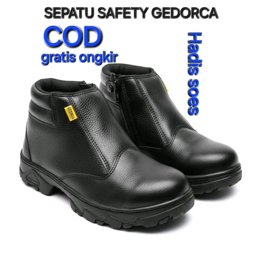 Gerdoca Sepatu Safety Pria & Wanita Ujung Besi untuk Kerja Pabrik dan Proyek Bisa COD Bayar di Tempat Viral