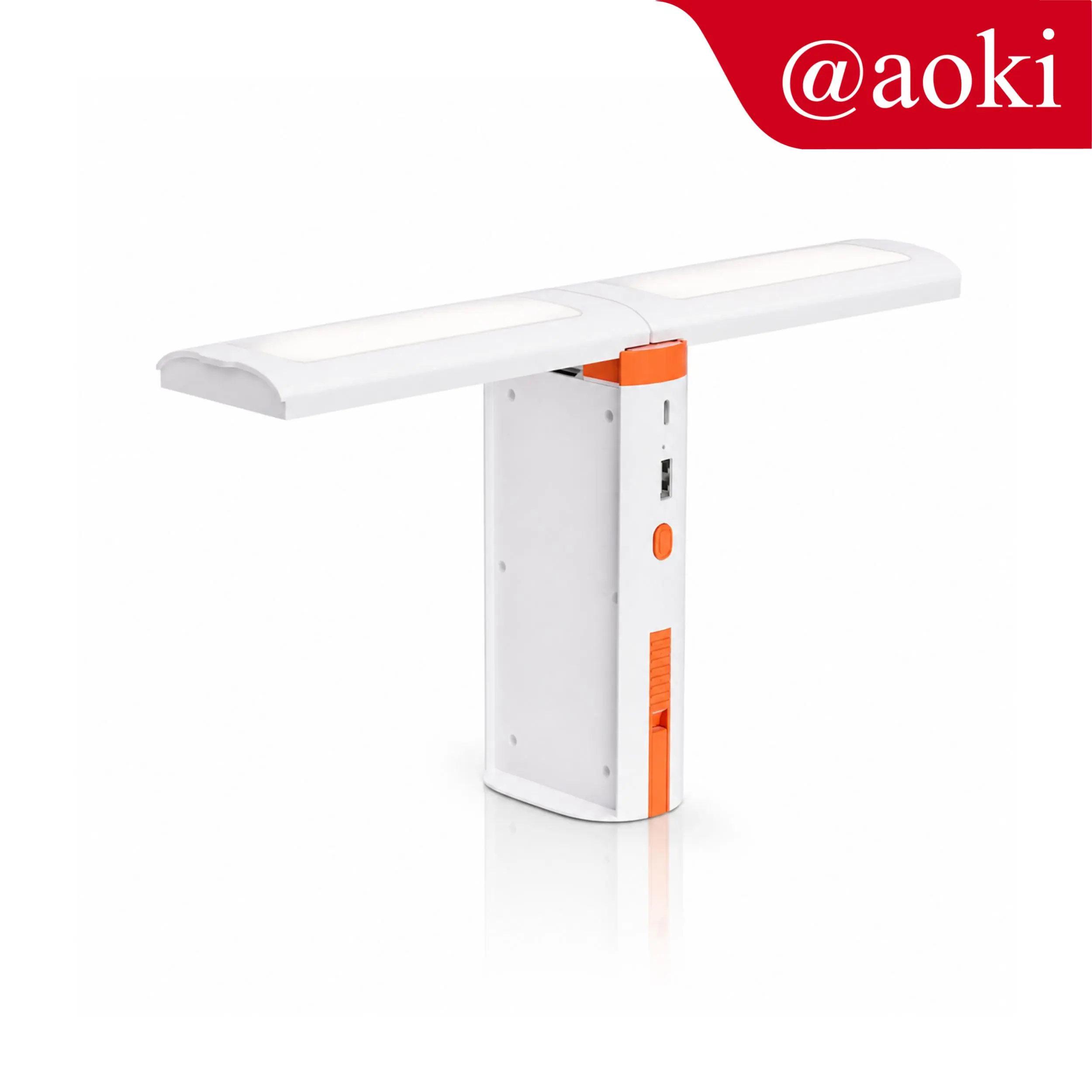 AOKI Lampu Camping 2 Sisi Lipat 54SMD 2400mAh Powerbank Darurat Type-C