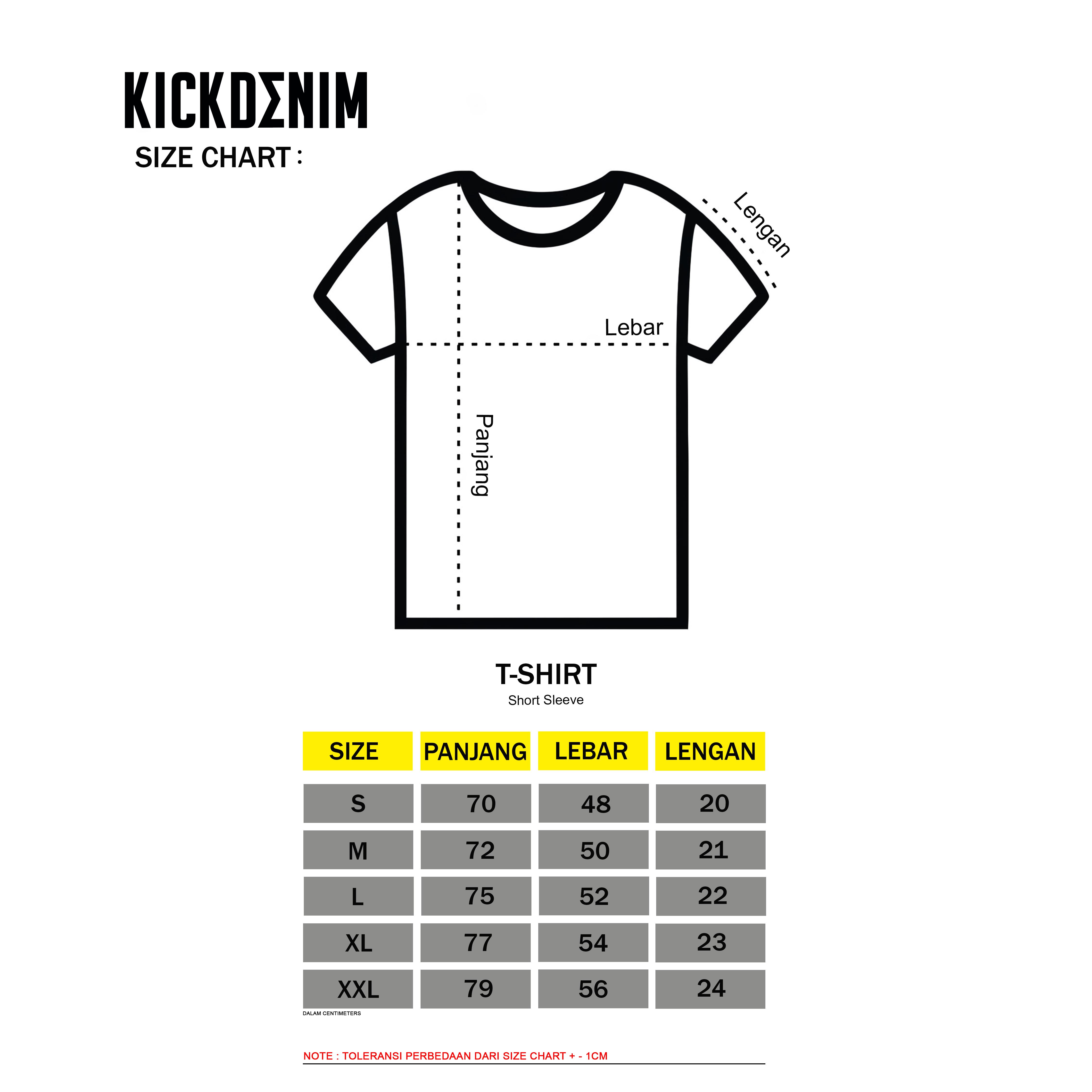 Kick Denim - T shirt Pria Lengan Pendek Putih | Ts Bazola