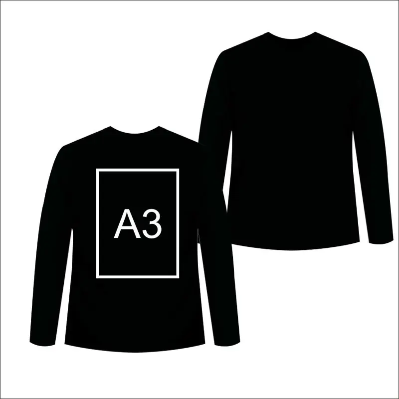 Sablon kaos lengan panjang desain sesukamu custom bebas baju katun Dewasa Pria Wanita 30s 6
