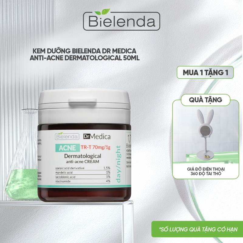   MUA 1 TẶNG 1  Kem dưỡng Niacinamide Bielenda Dr. Medica Antiacne Dermatological 50ml 