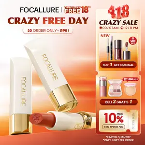 [Official] FOCALLURE Matte Lipstick-Tahan air Lipstik Krem #JasmineMeetsRose