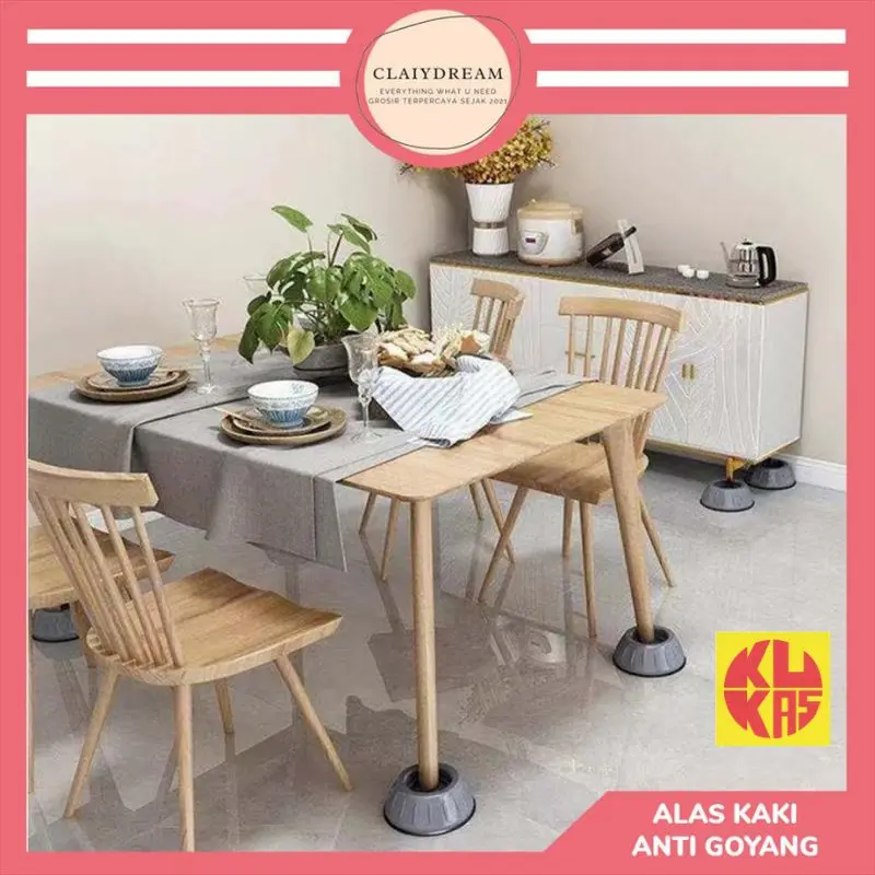 [isi 4 pcs] Alas Kaki Mesin Cuci Kulkas Universal Anti Slip dan Anti Getaran Tatakan Pelindung Meja Getar KUKAS.ID 5