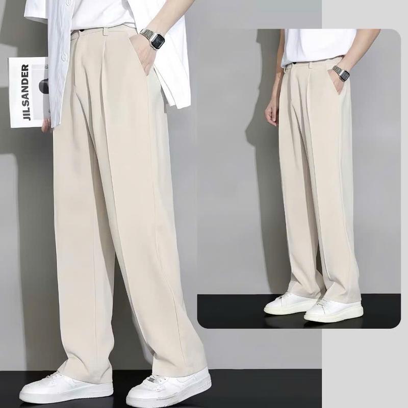 Quần Âu Nam MANNHOO Quần Vải Nam Phong Cách Hàn Quốc Cạp Chun Sau Phong Cách Hàn Quốc Không Nhăn Không Bai Xù QD610