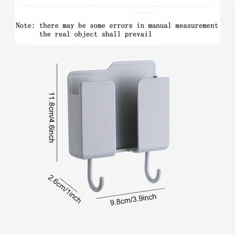 Product Introduction of Giá Đỡ Điện Thoại Treo Tường, 1 Cái, Có Lỗ Nhận Dính Và Cáp Dữ Liệu, Giá Đỡ Điện Thoại Cho Vòi Hoa Sen, Sạc, Rv, Tương Thích Với Iphone Và Android, 9.7x8.5cm / 3.82x3.34inch 1